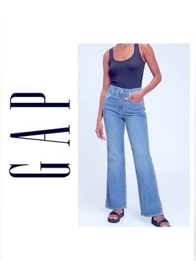Gap Vintage Flare High Rise Light Wash Denim Jeans